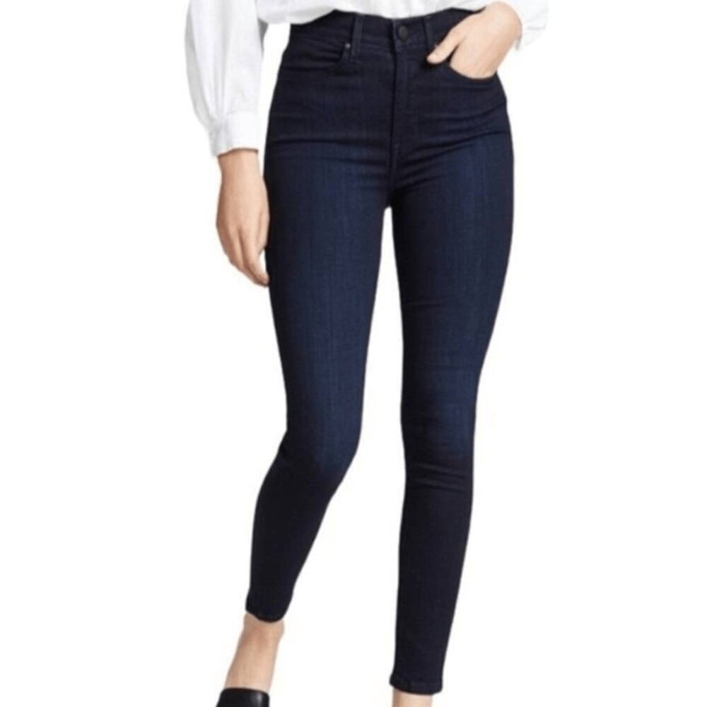 AYR The Hi-Rise Skinny Jeans Dark Blue Wash 26 x 30 #7952